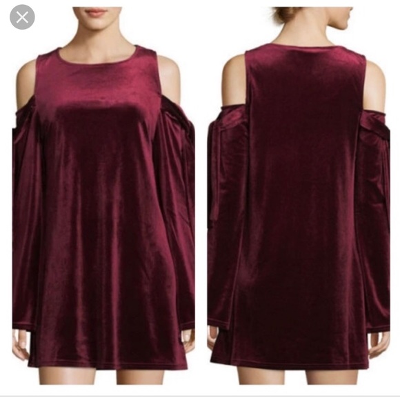 burgundy crushed velvet dress